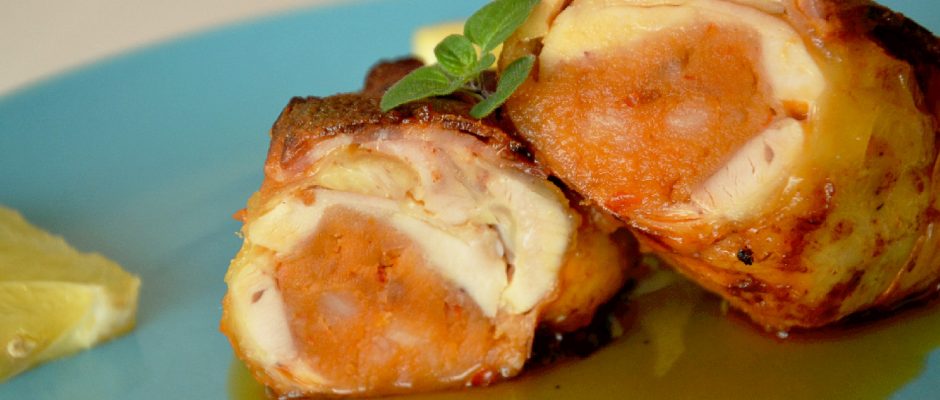 Pernas de Frango Recheadas com Alheira