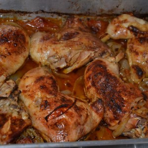 Pernas de frango no forno