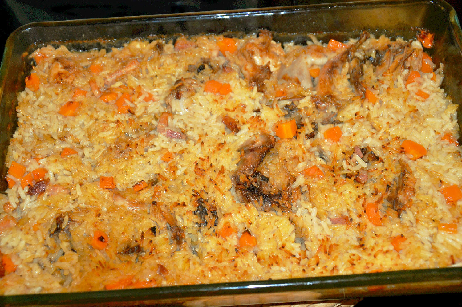 Arroz de codorniz no forno