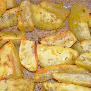 Batatas com alecrim no forno