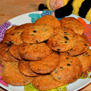 Bolachas com pepitas de chocolate