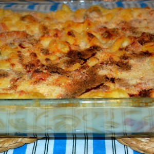 Massa gratinada com fiambre