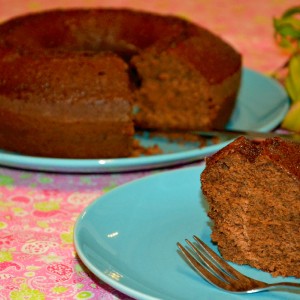 Bolo de claras e alfarroba