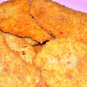 Escalopes de frango panados com limão