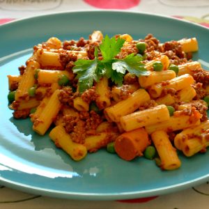 Macarronada com carne picada