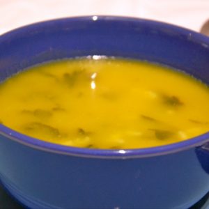 Sopa de nabiças com arroz