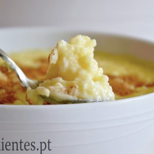 Arroz Doce Aromatizado com Flôr de Laranjeira