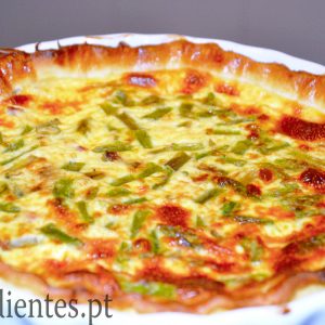 Quiche de Espargos Verdes e Bacon