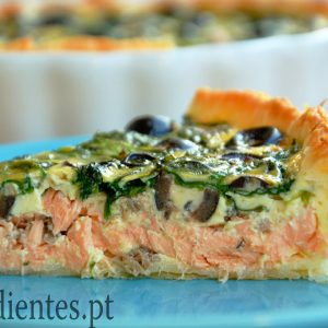 Tarte de Salmão e Grelos