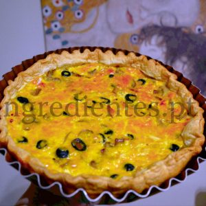 Tarte de Frango Assado com Azeitona e Cogumelos